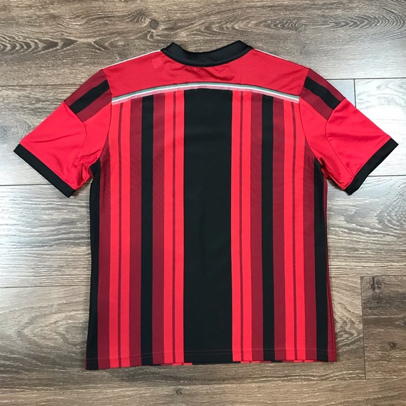 Adidas Climacool AC Milan Football Club Boys Italian Soccer Team Jersey Size L - Picture 6 of 7